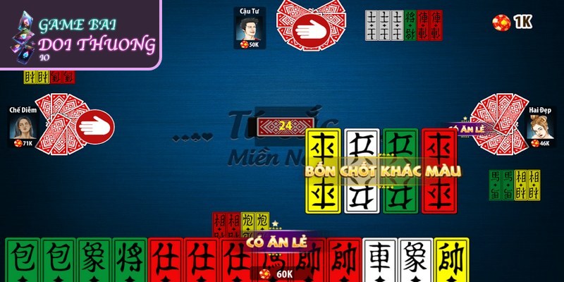 Bắt đầu ván đấu và cách chia quân trong cách chơi bài Tứ Sắc
