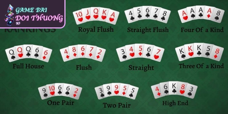 Nắm rõ các loại bài có trong game poker 
